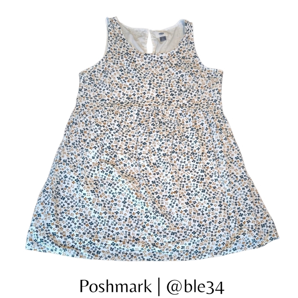 Old Navy White Floral Short Sleeved Cottage Sundress